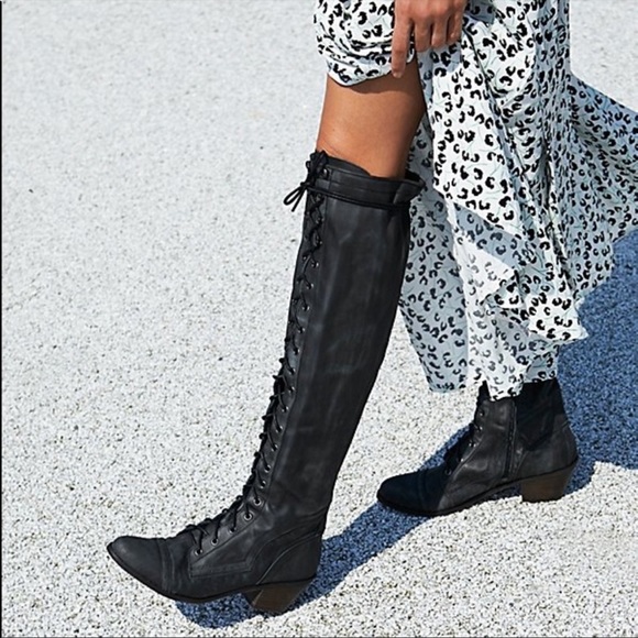 jeffrey campbell lace up over the knee boots